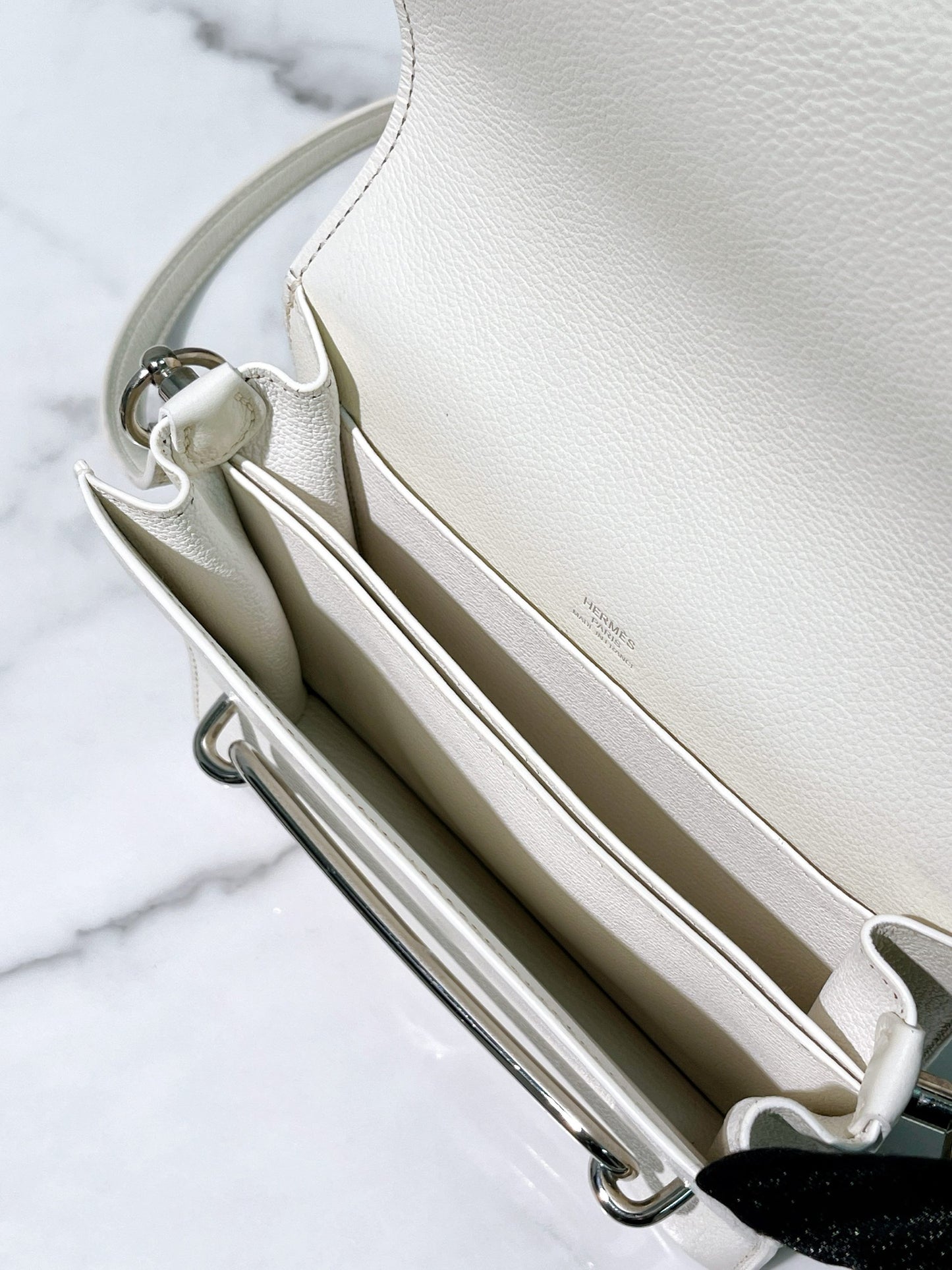 HERMES ROULIS MINI NATA/SILVER