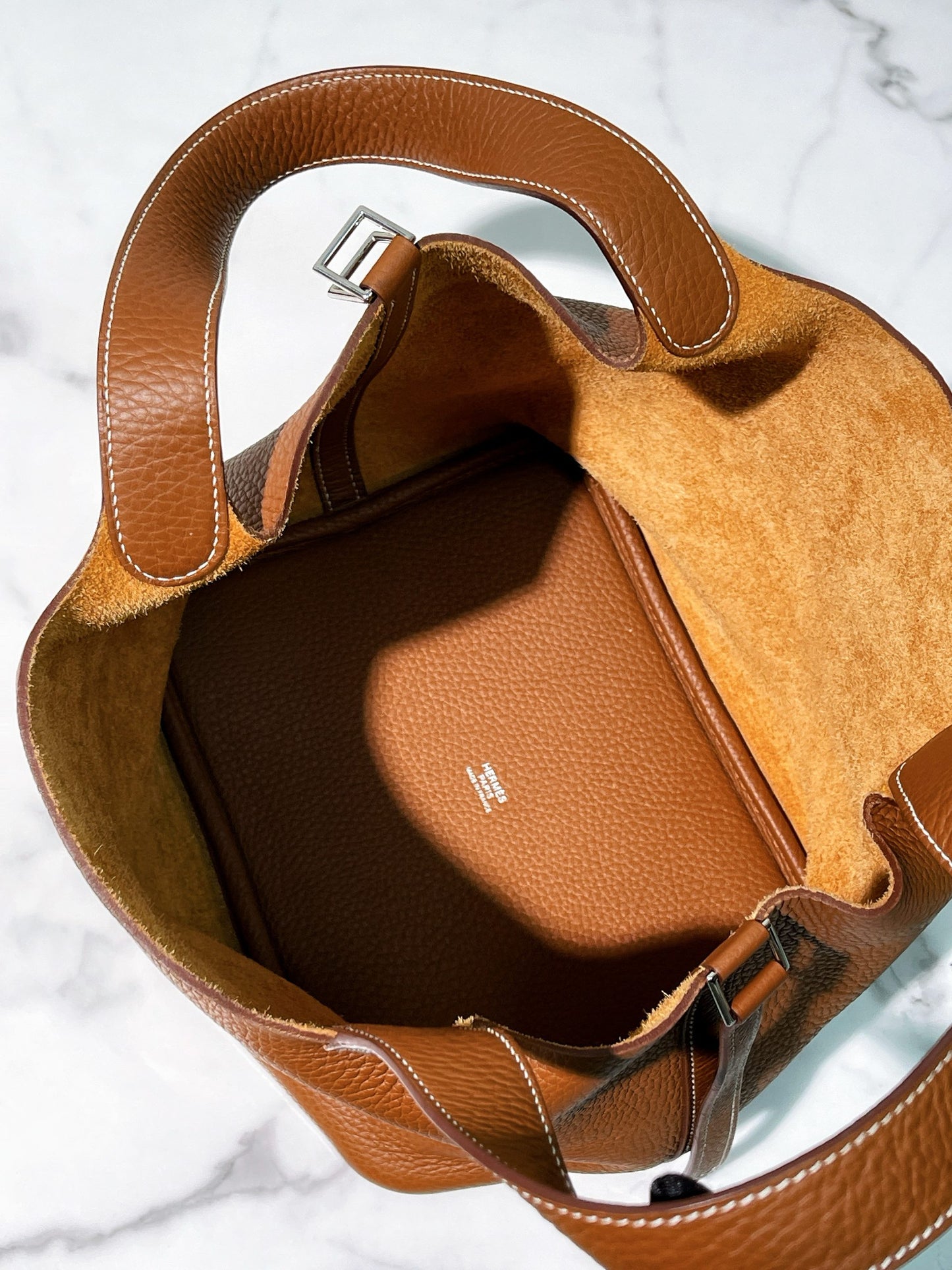 HERMES PICOTIN 22 GOLD/SILVER