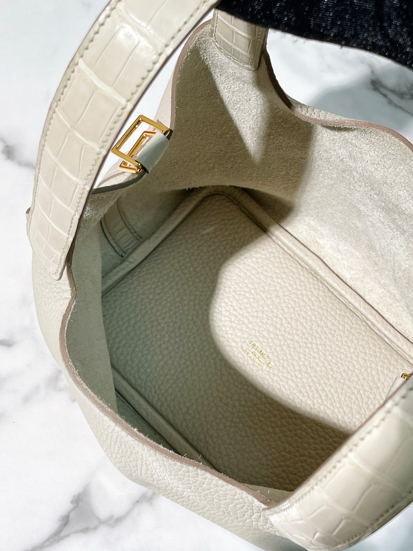 HERMES PICOTIN 18 TOUCH BETON/GOLD