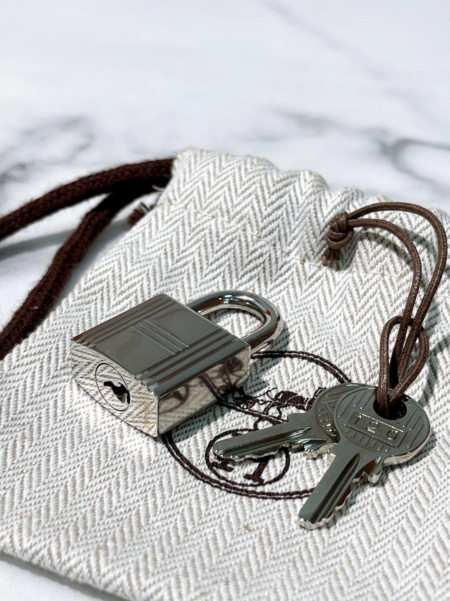 HERMES PICOTIN 18 ORANGE/SILVER