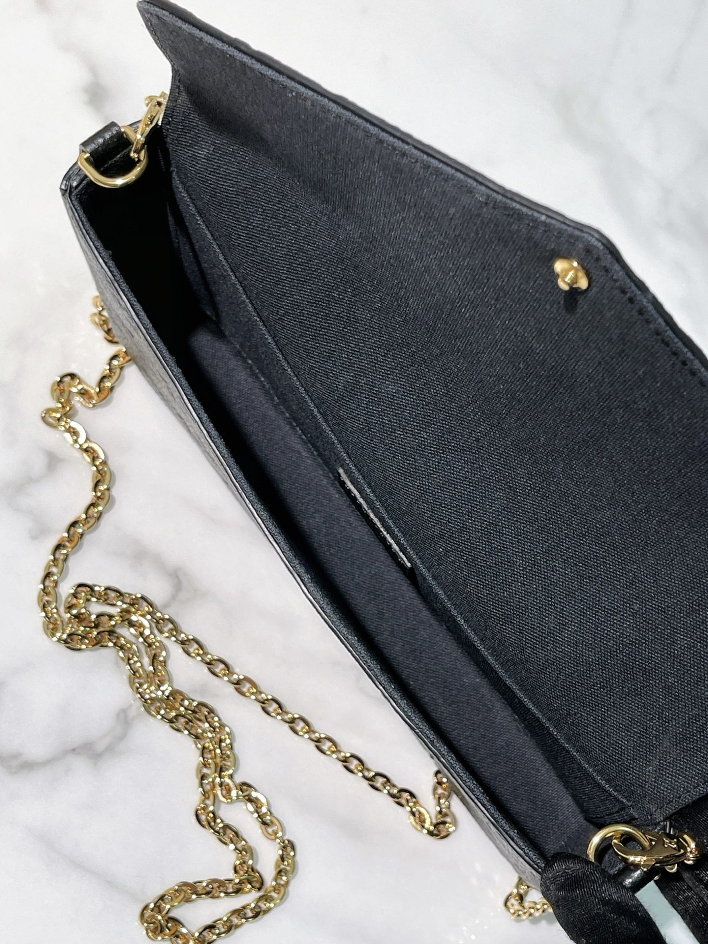 LV FELICIE POCHETTE, Black/Gold