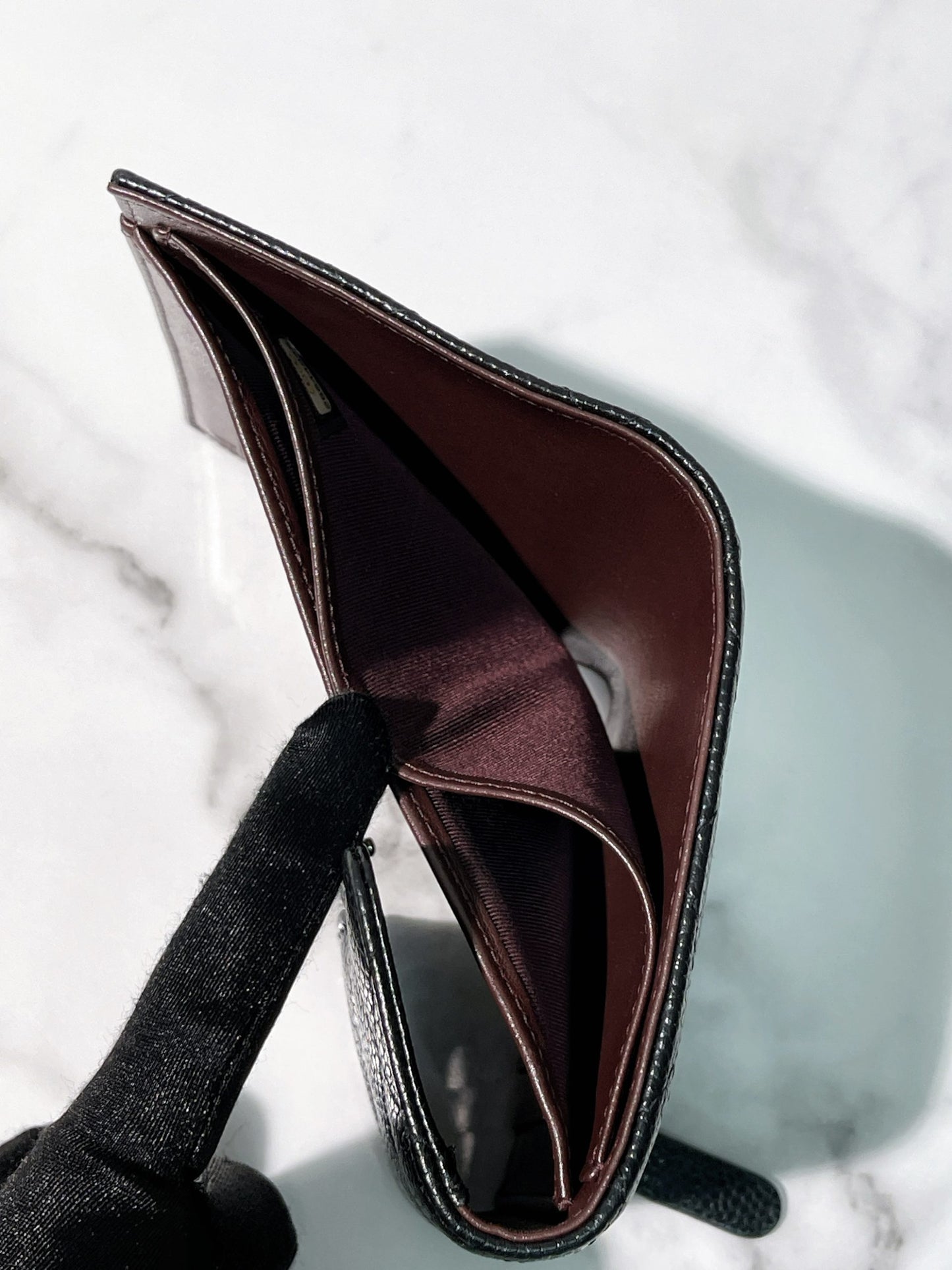 CHANEL CLASSIC WALLET, Black/Silver