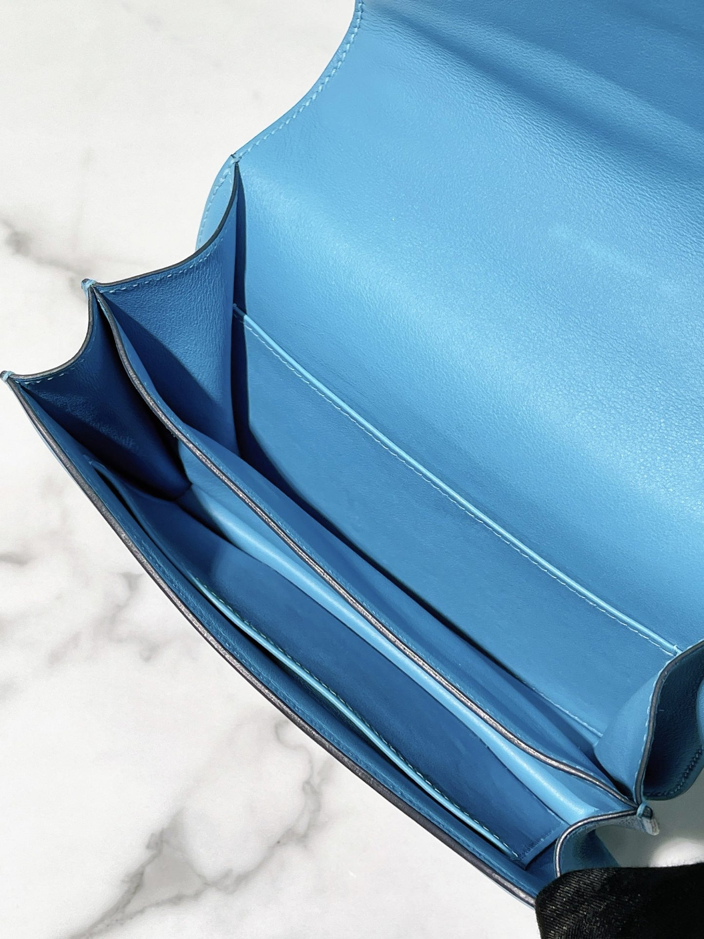 HERMES CONSTANCE MINI, Bleu Du Nord/Silver