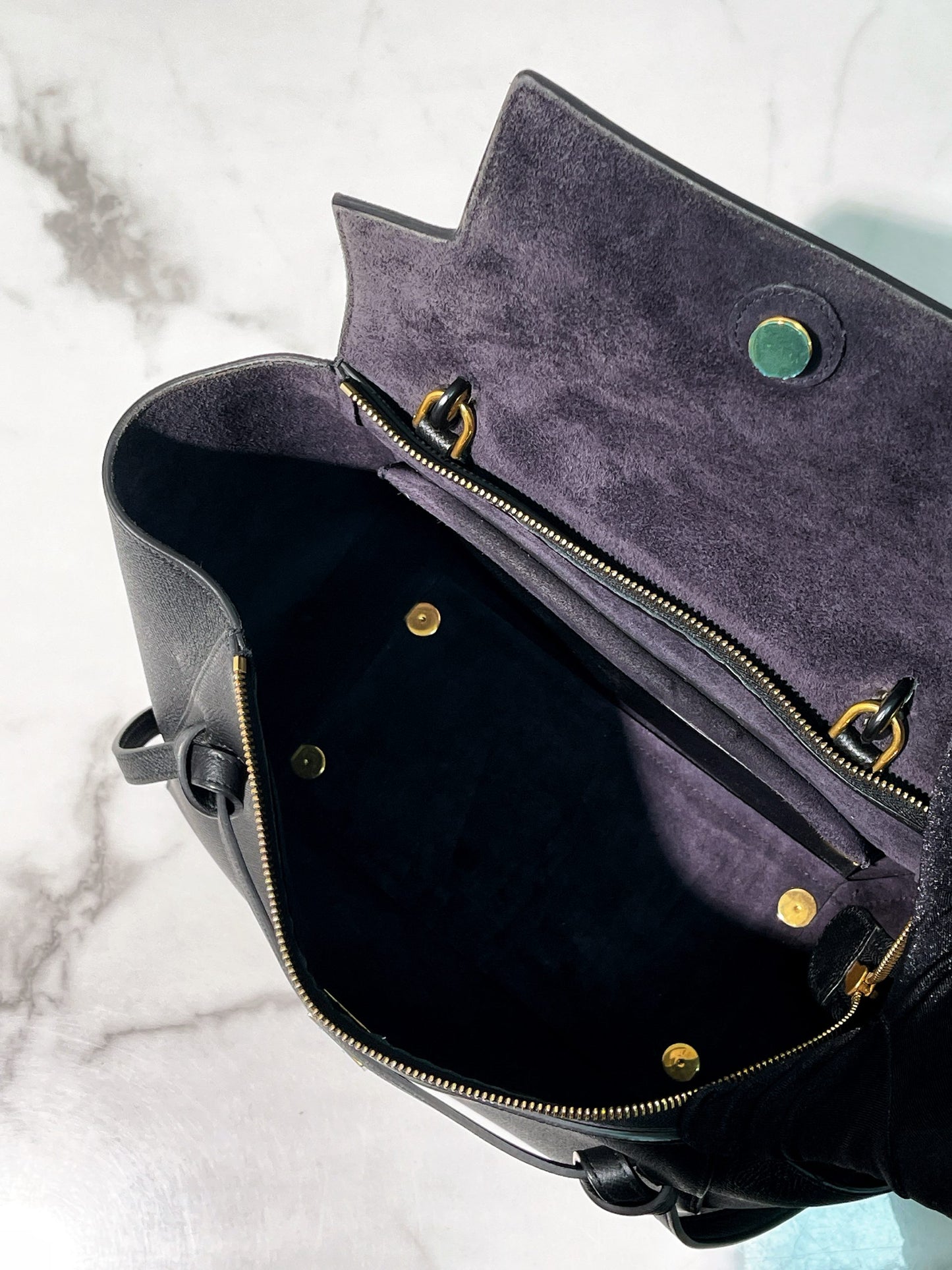 CELINE MINI BELT BAG, Black/Gold