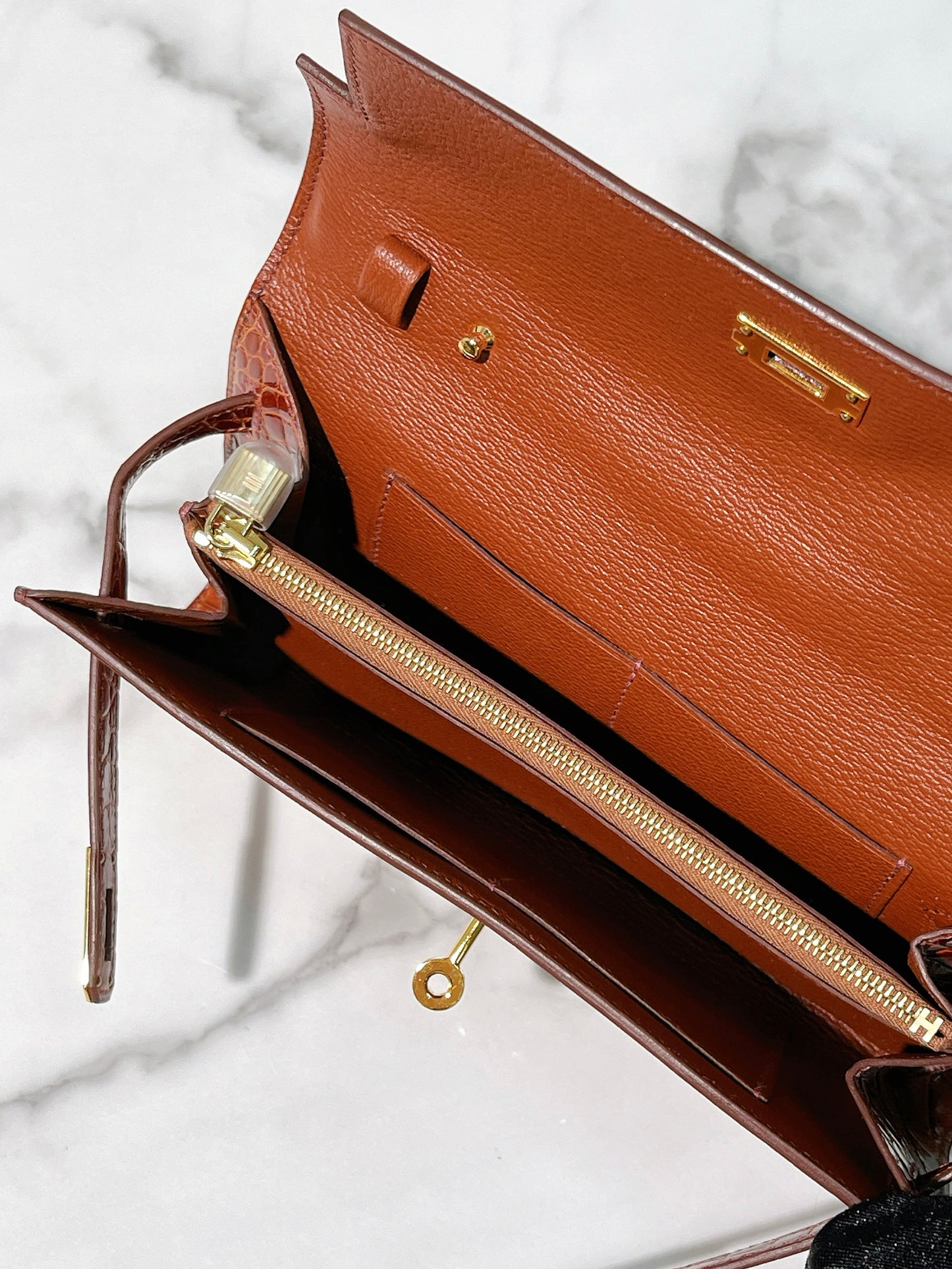 HERMES KELLY TO GO, Etrusque/Silver