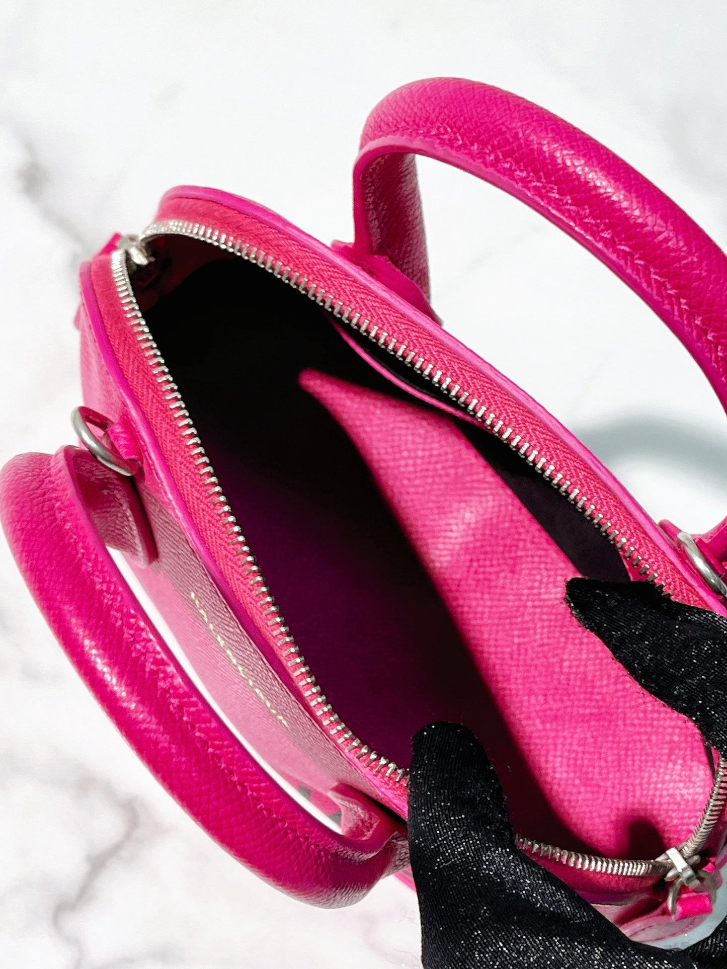 BALENCIAGA MINI VILLE, Pink/Silver