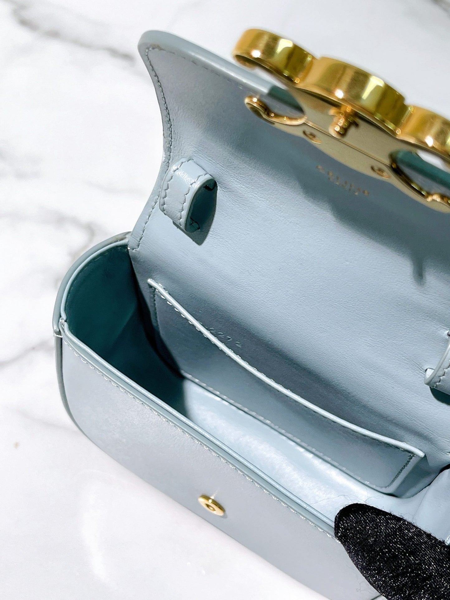 CELINE MINI CLAUDE, Blue/Gold