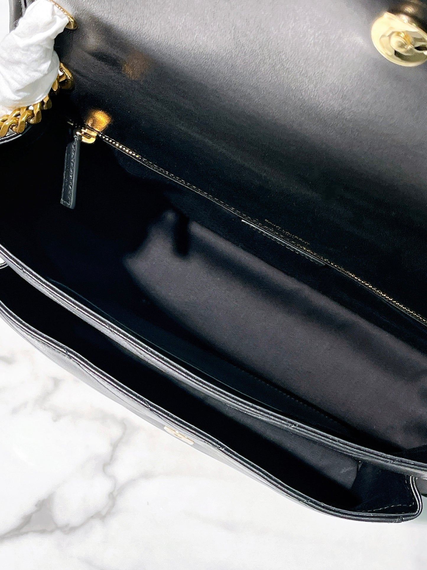 YSL NIKI LARGE, Black/Gold