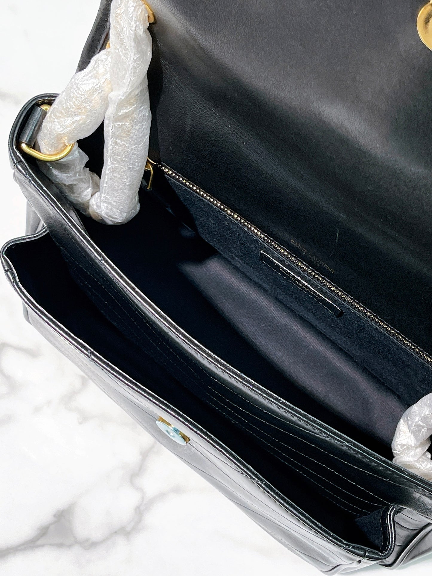 YSL NIKI MEDIUM, Black/Gold