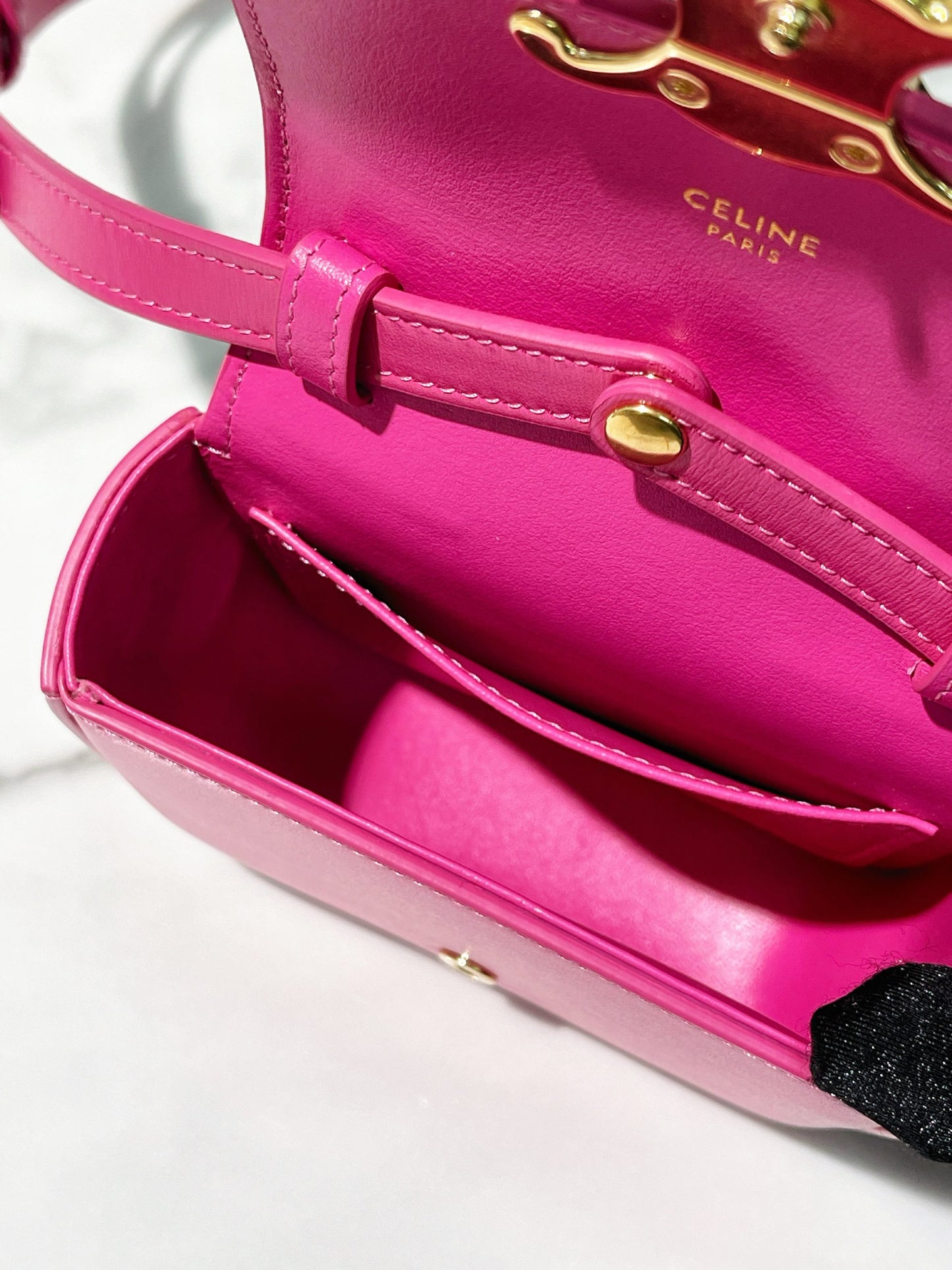 CELINE MINI CLAUDE, Pink/Gold