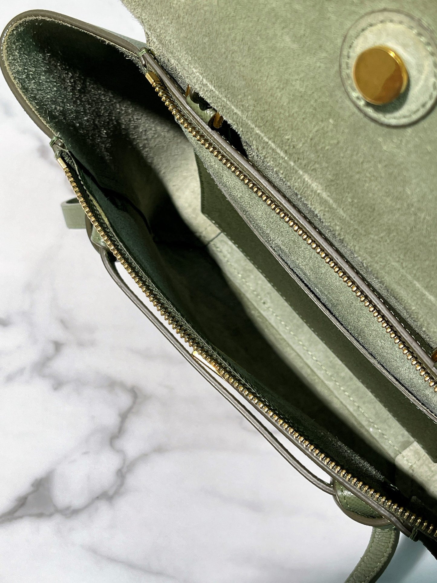 CELINE MICRO BELT, Green/Gold