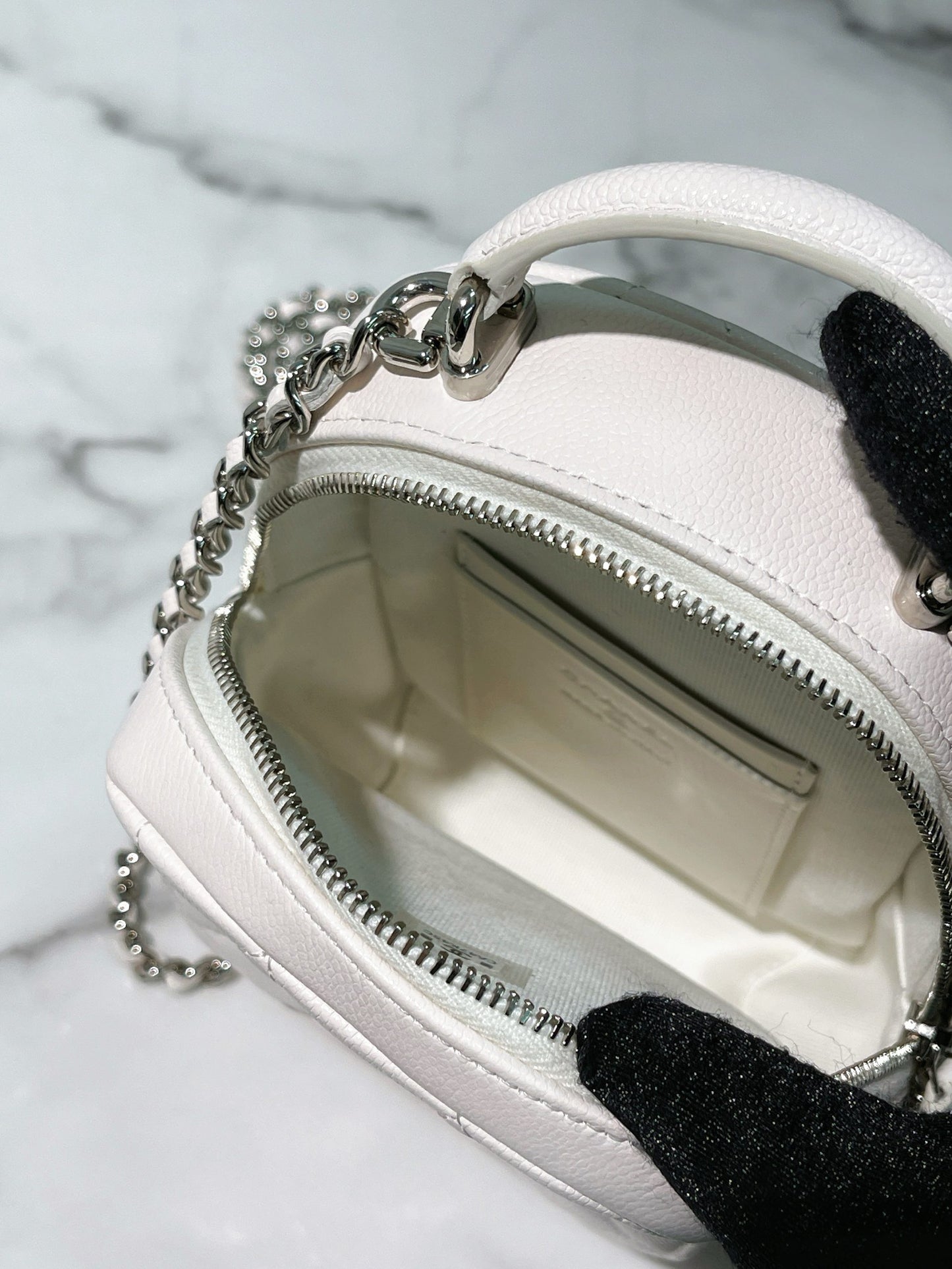 CHANEL 24C MINI BACKPACK, White/Gold