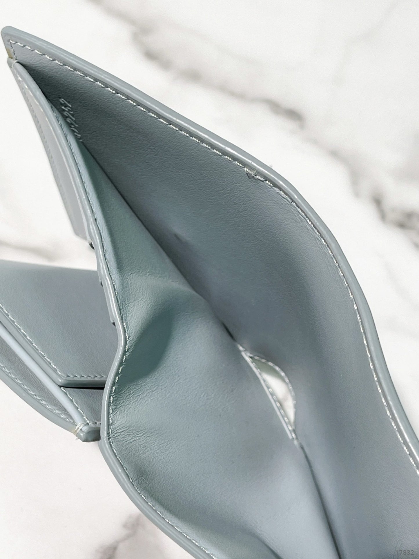 CELINE SMALL FLAP WALLET, Blue/Gold