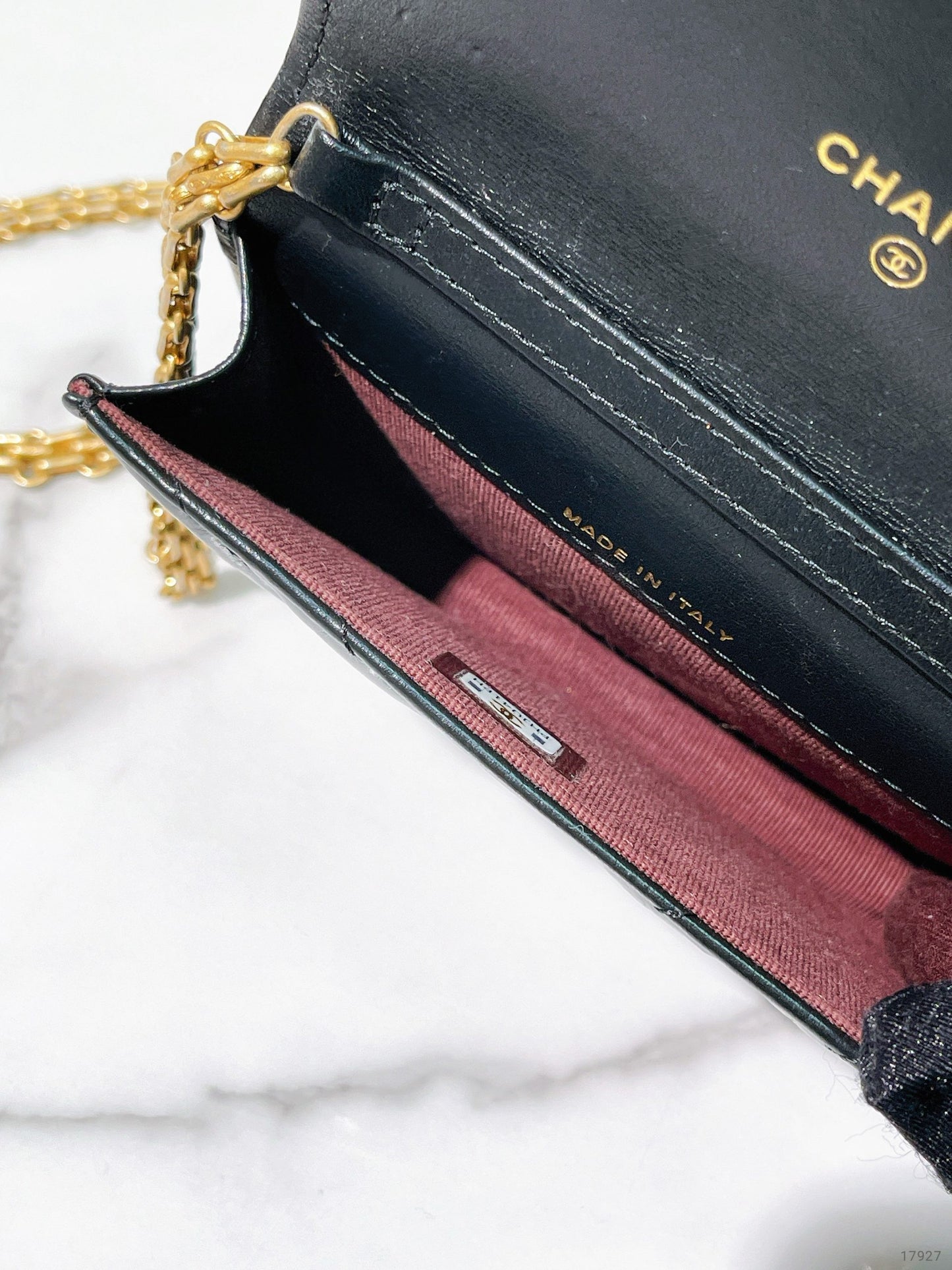 CHANEL MINI 2.55 WAIST BAG, Black/Gold