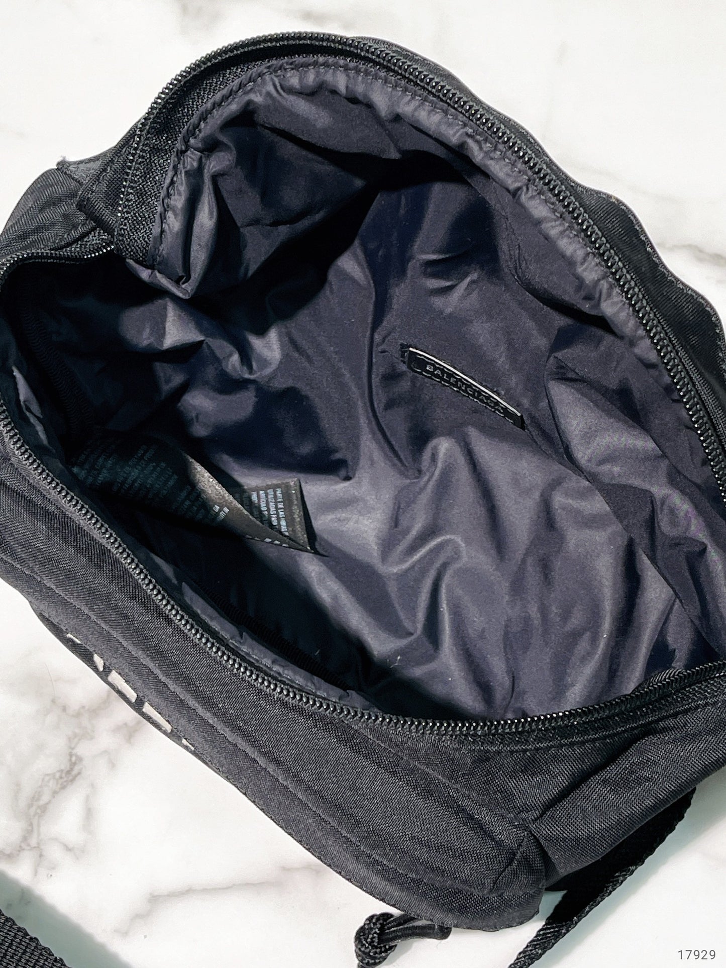 BALENCIAGA WAIST BAG, Black/White