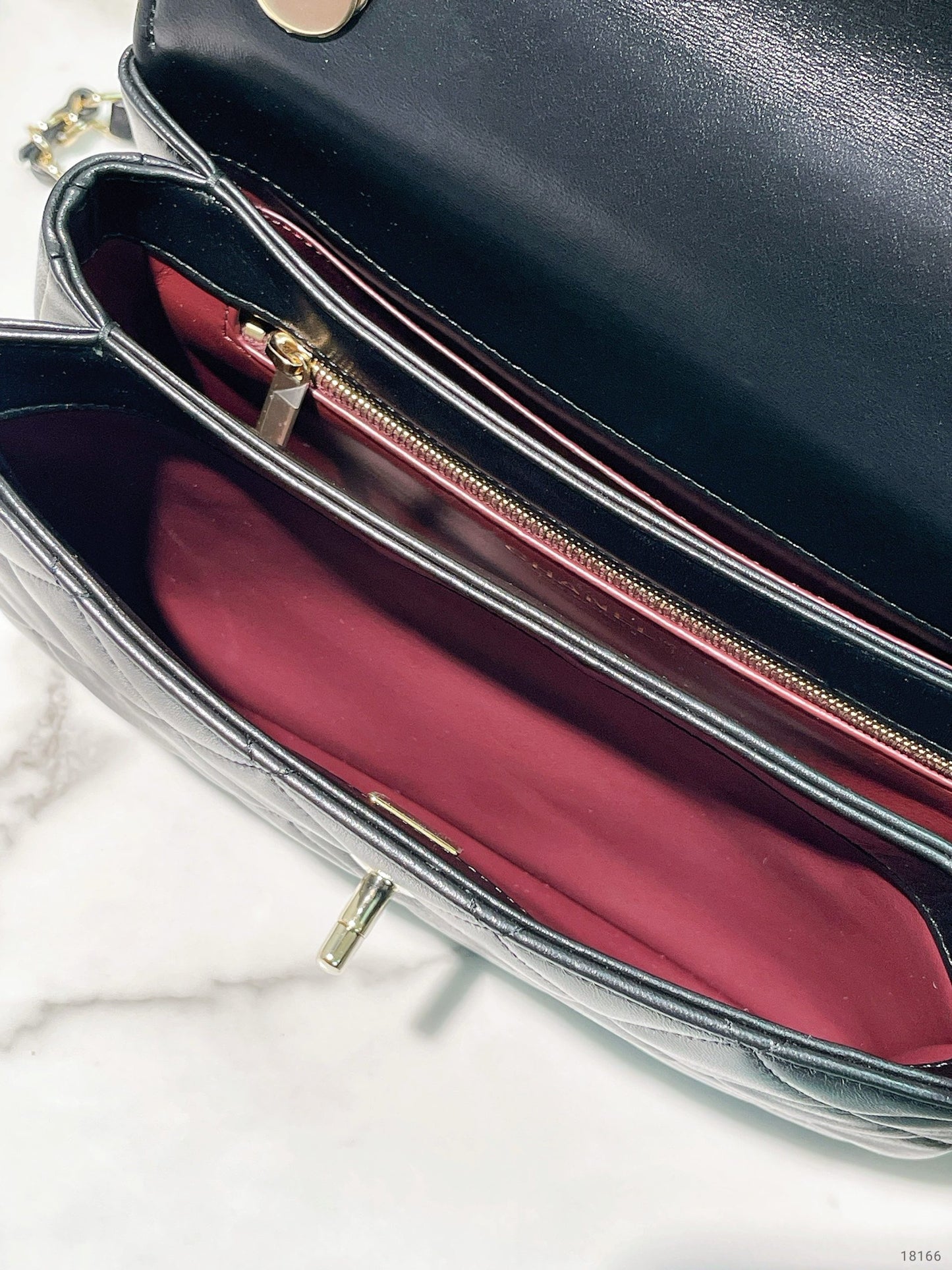 CHANEL SMALL TRENCY CC TOP HANDLE, Black/Gold