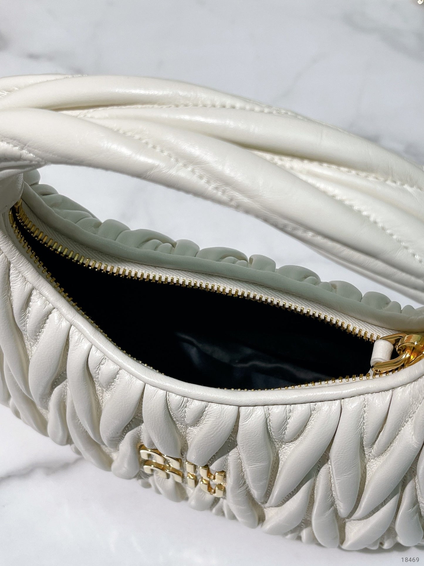 MIUMIU SMALL WANDER, White/Gold