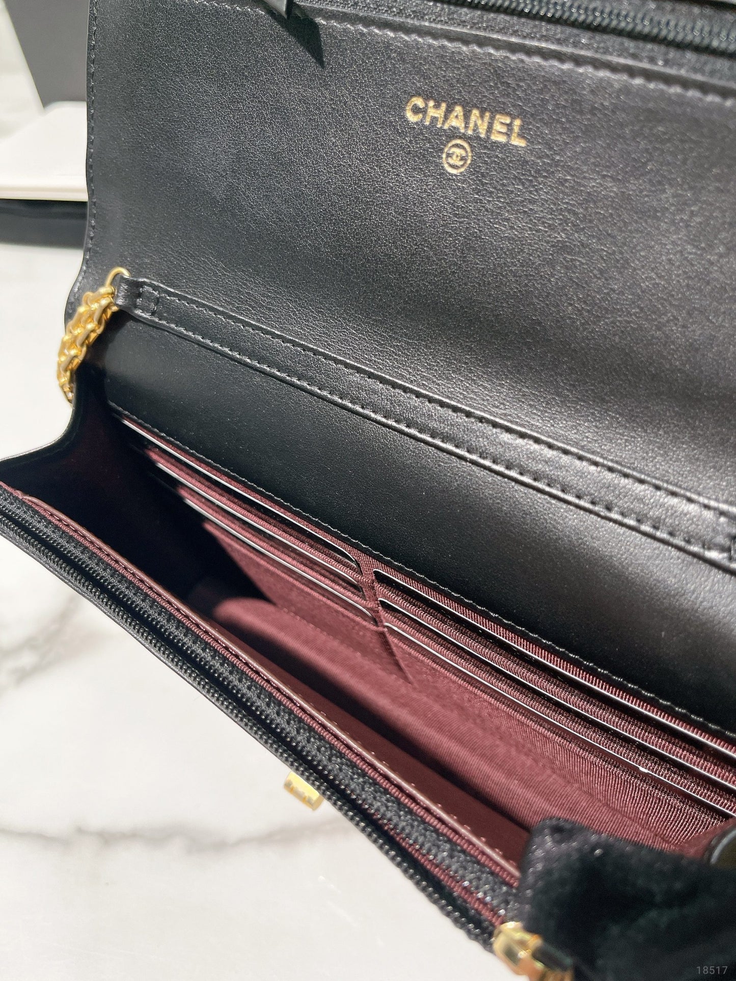 CHANEL 2.55 WOC, Black/Gold