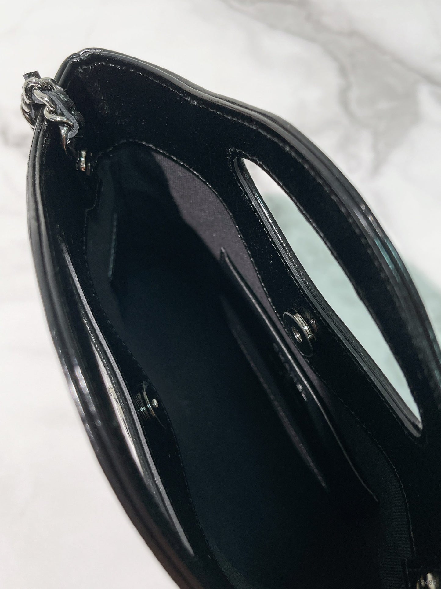 CHANEL 25K 31 NANO BAG, Black/Silver