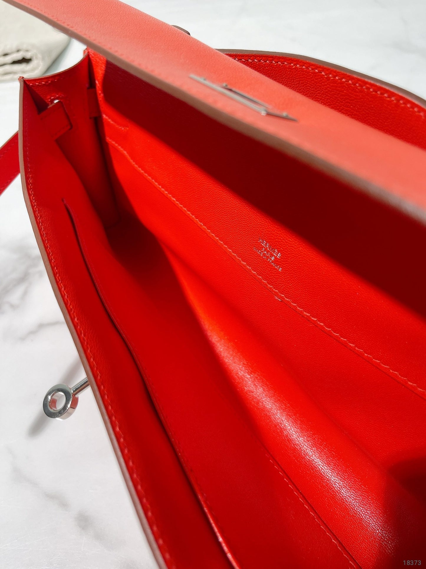 HERMES KELLY CUT, Rough Tomate/Silver