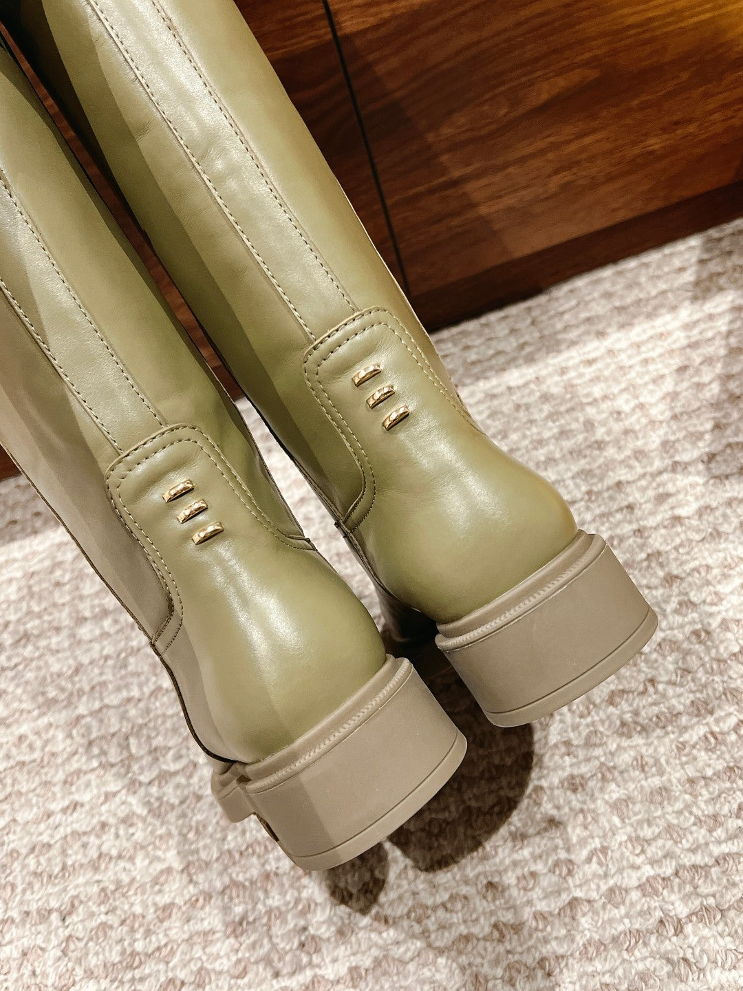 Fendi Fall/Winter Knee-High Boots, Green
