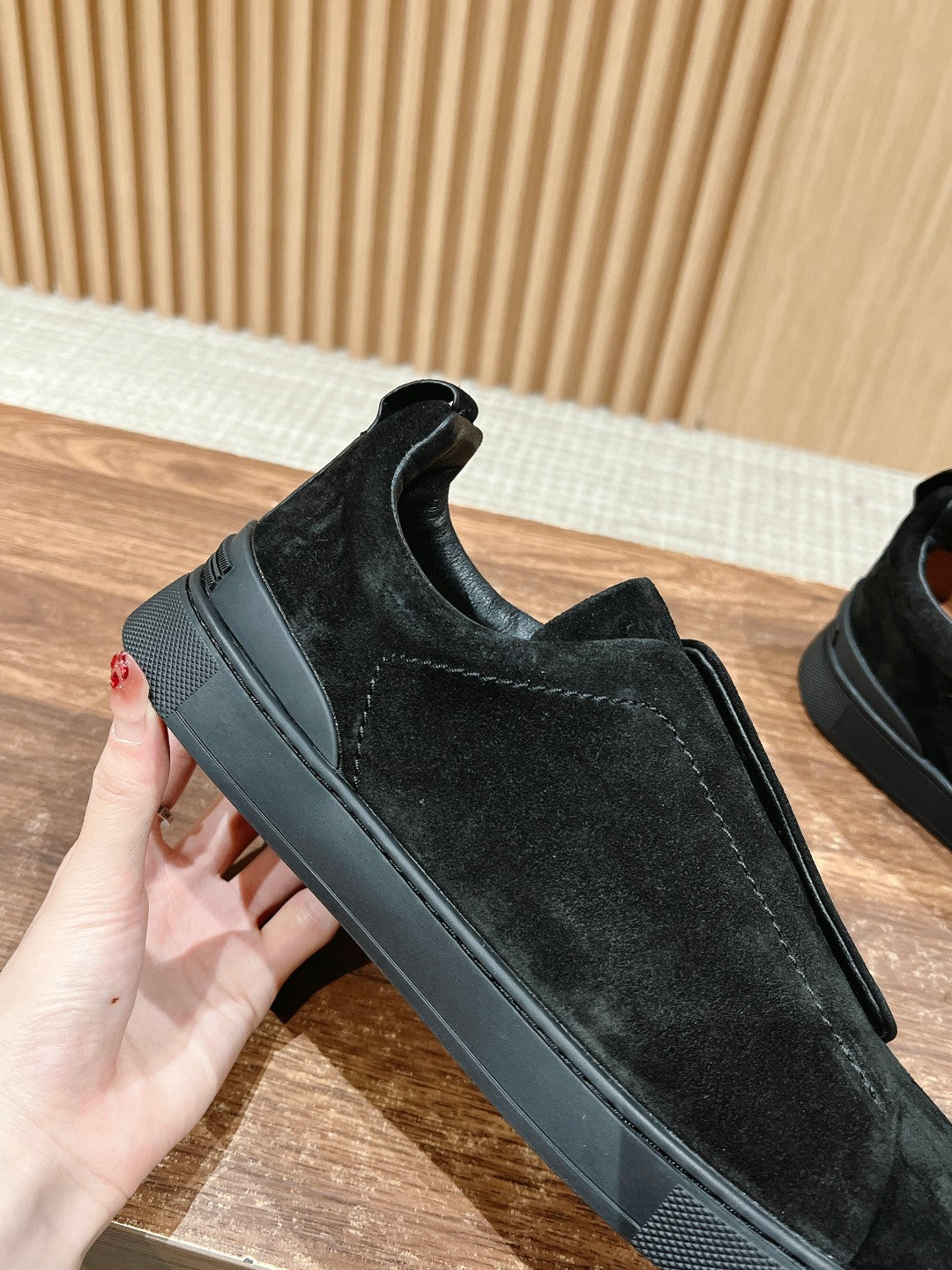 Ermenegildo Zegna Couture XXX Limited-Edition Men's Sneakers, Suede Black