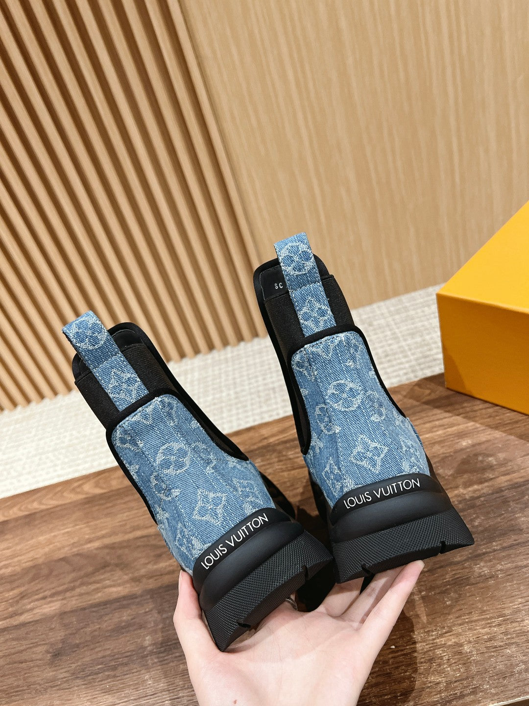 LV Ruby Ankle Boot, Blue Monogram