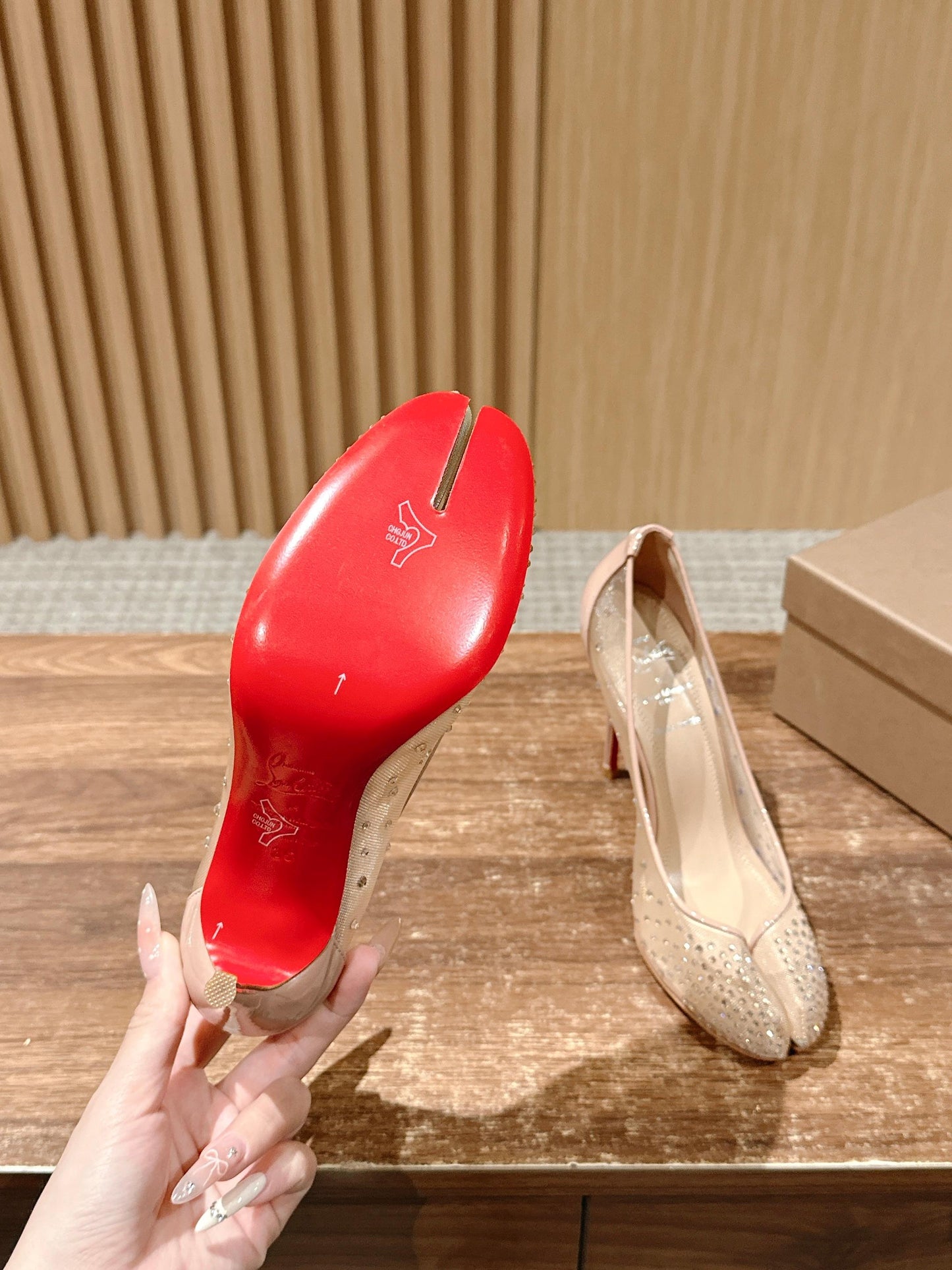 Christian Louboutin × Maison Margiela Split-Toe Stiletto Pumps, Pink
