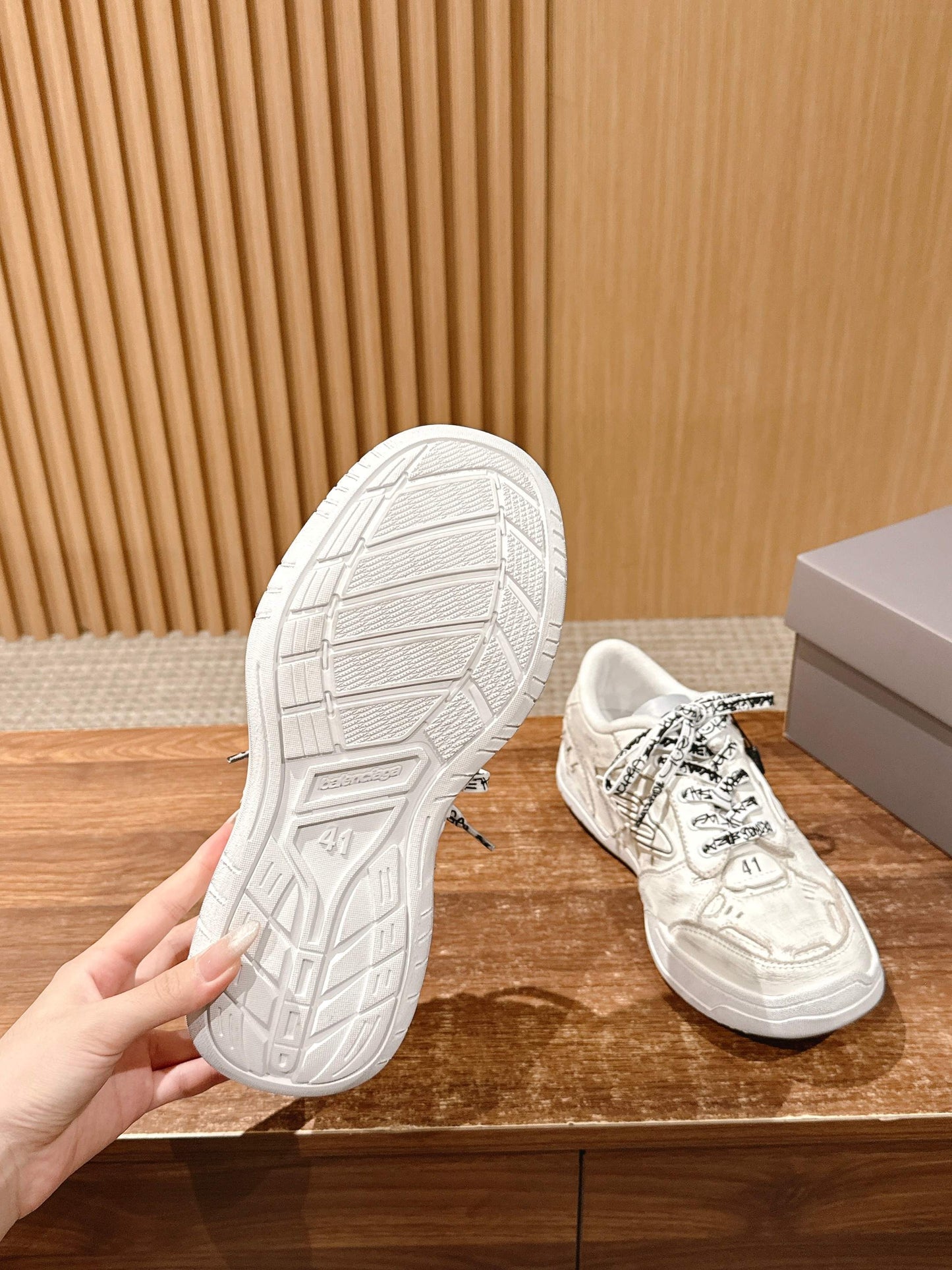 Balenciaga New Hampton Unisex Casual Sneakers, White