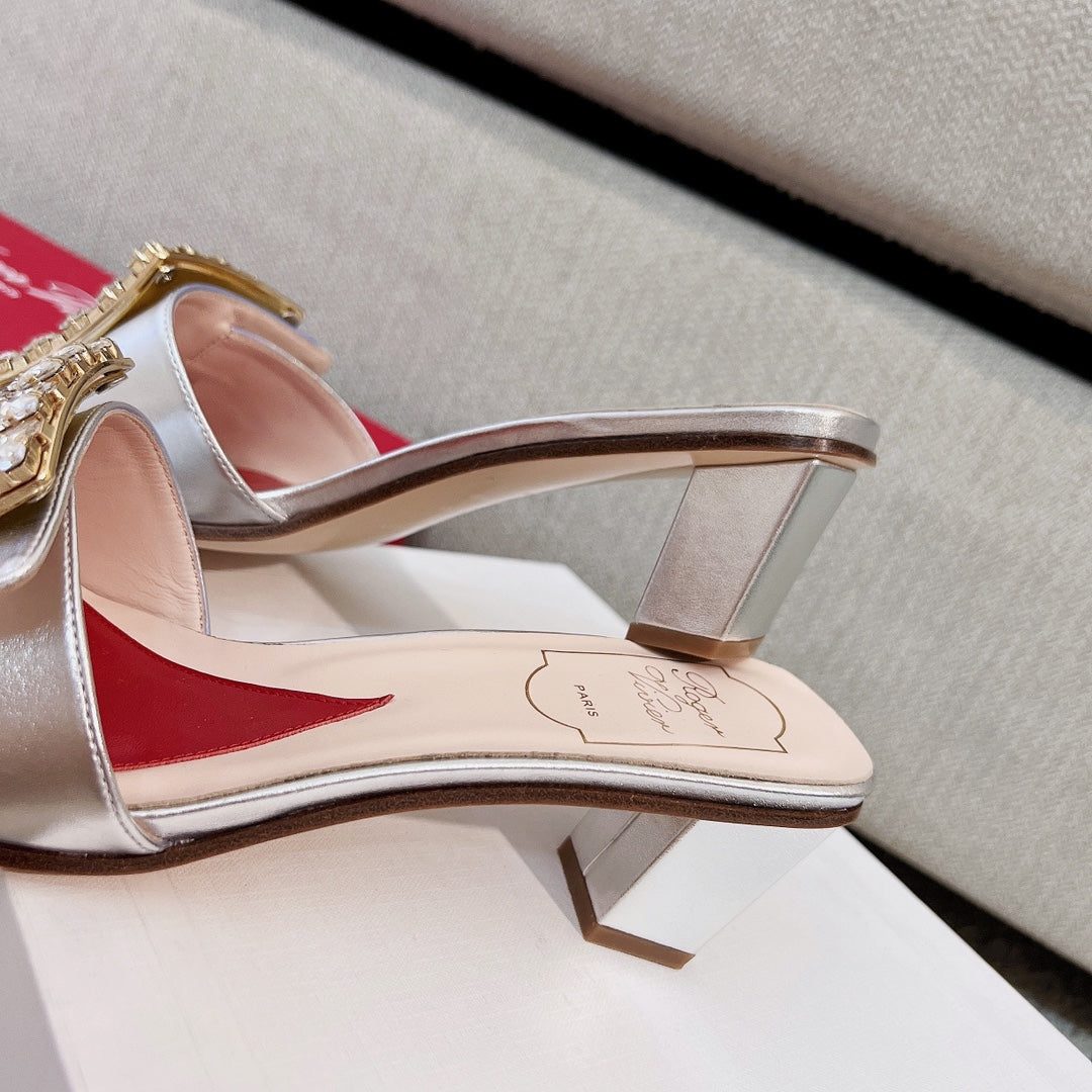 RV Biki Love 45 mm Square-Buckle Mules Series 05