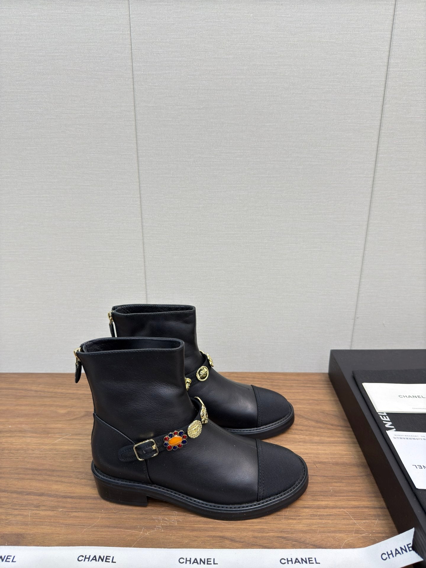 Chanel Fall/Winter New Runway Short Boots, Black