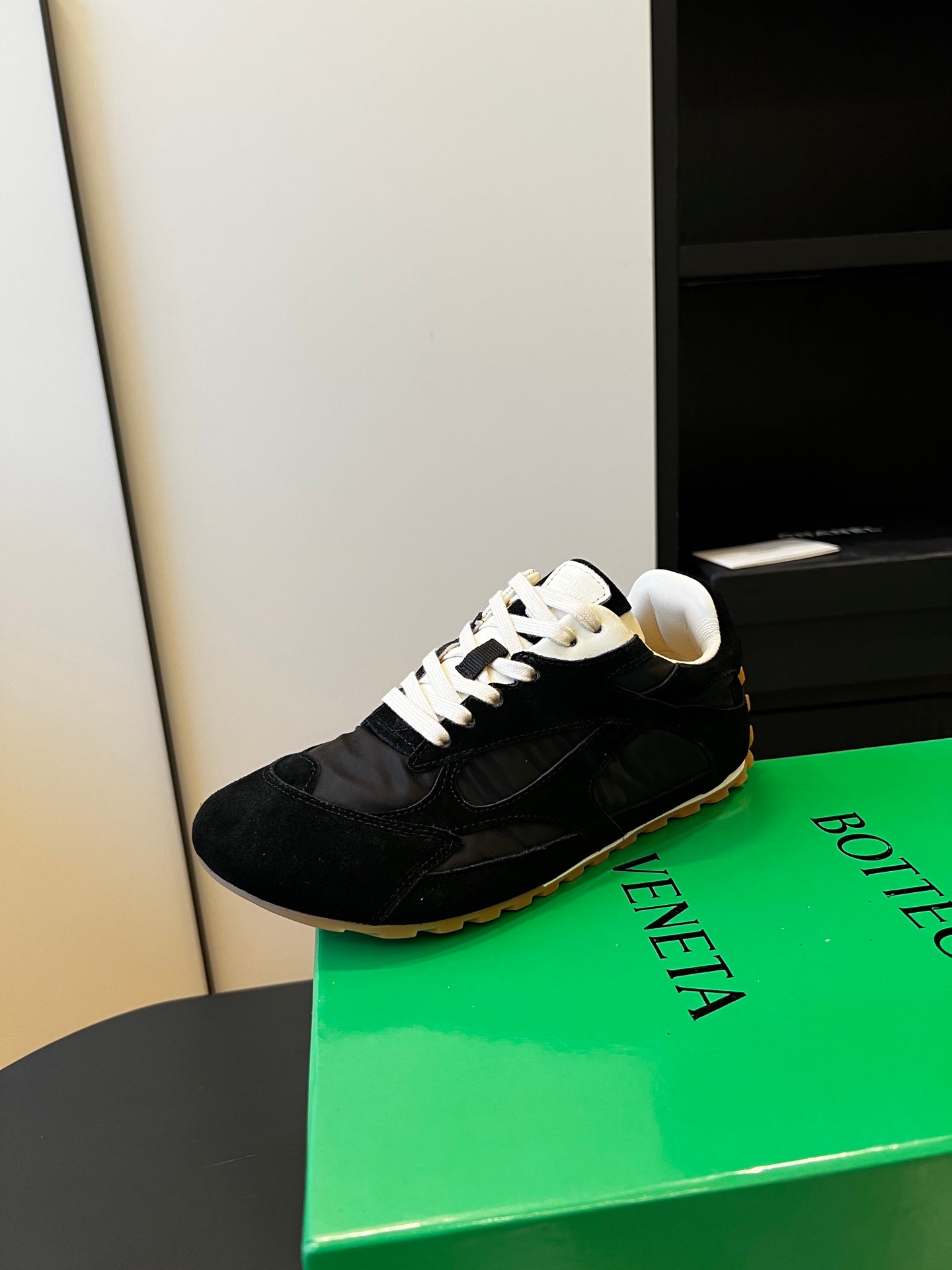 Bottega Veneta Orbit Flash Sneaker, Full Black