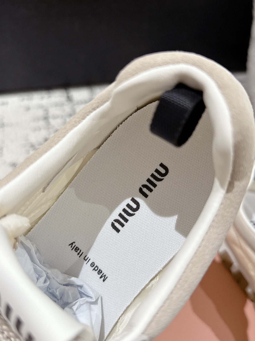 Miu Miu Tyre Trainer, Beige