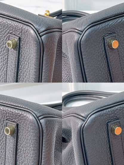 HERMES BIRKIN 35, NOIR/GOLD