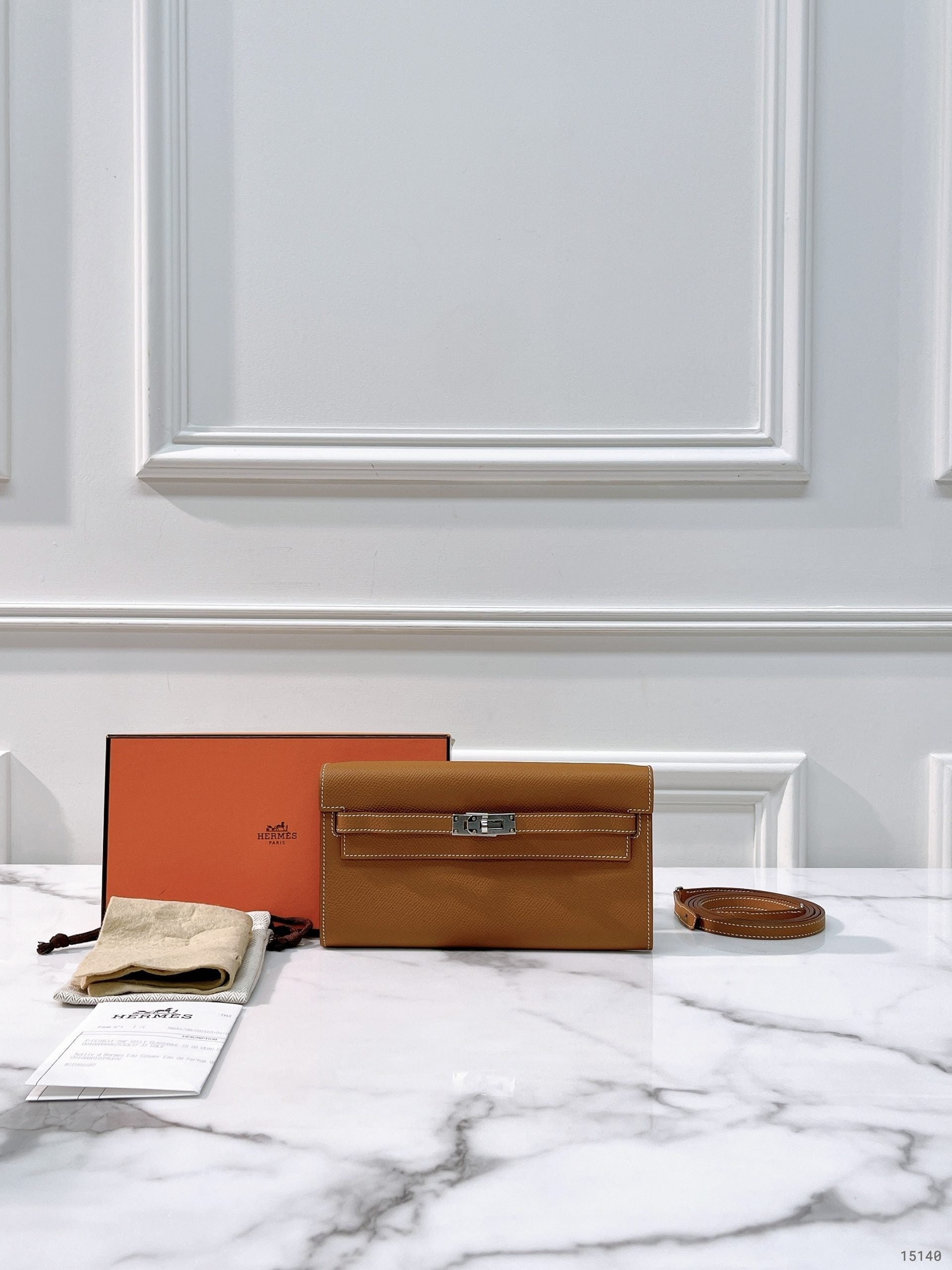 HERMES KELLY TO GO GOLD/SILVER