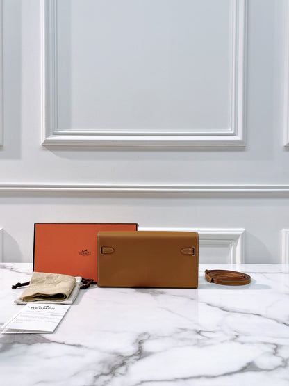 HERMES KELLY TO GO GOLD/SILVER