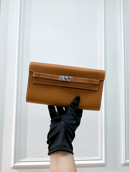 HERMES KELLY TO GO GOLD/SILVER