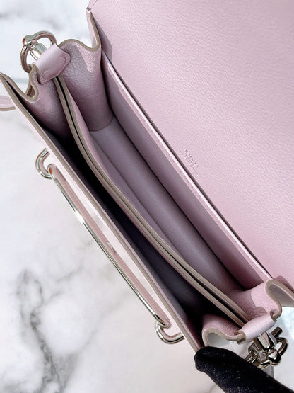 HERMES ROULIS MINI MAUVE PALE/SILVER