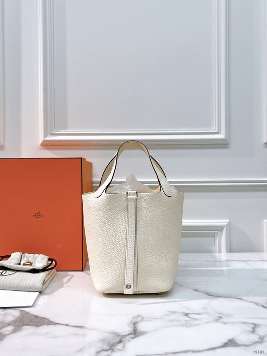 HERMES PICOTIN 18 NATA/SILVER