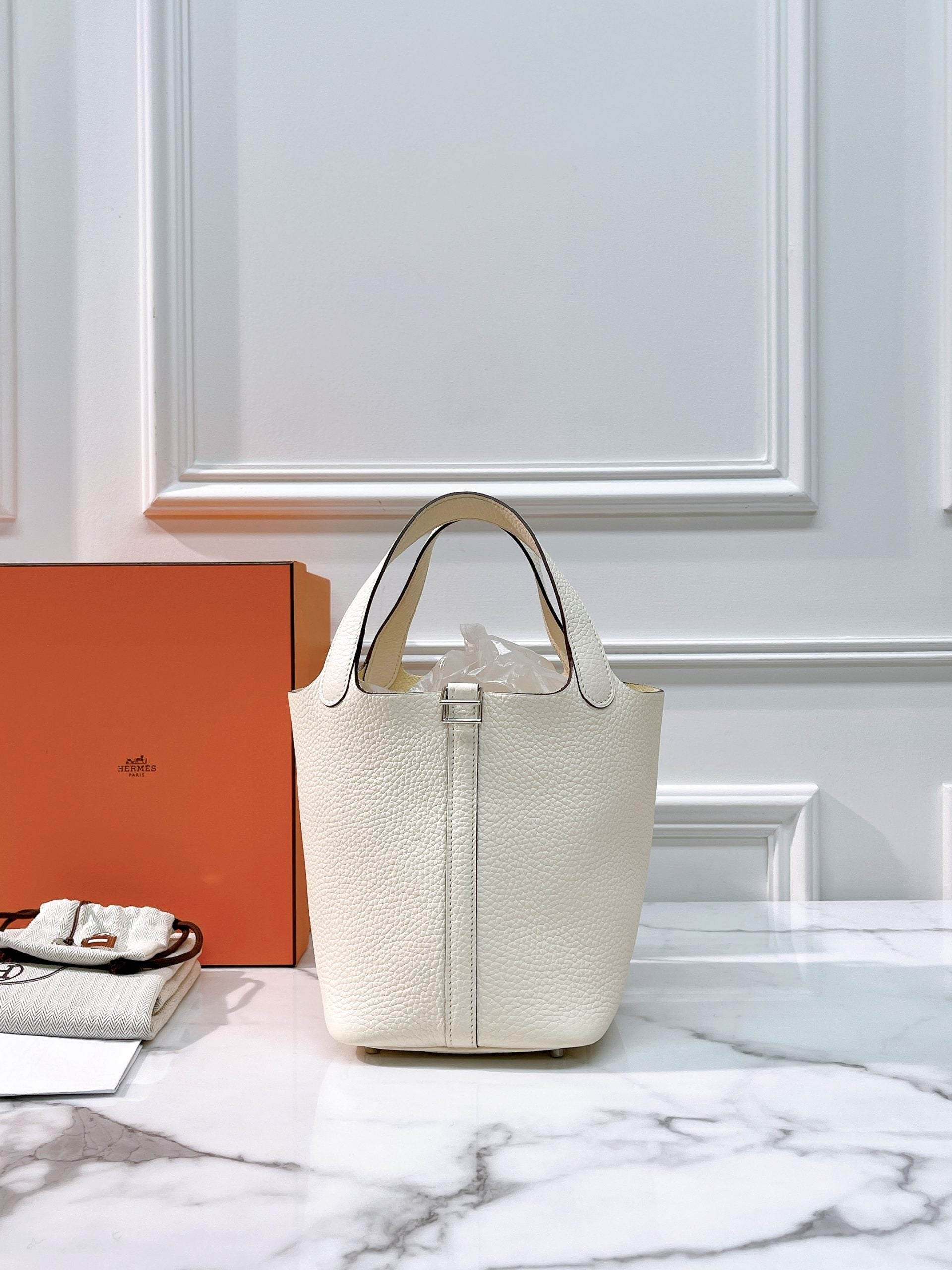 HERMES PICOTIN 18 NATA/SILVER
