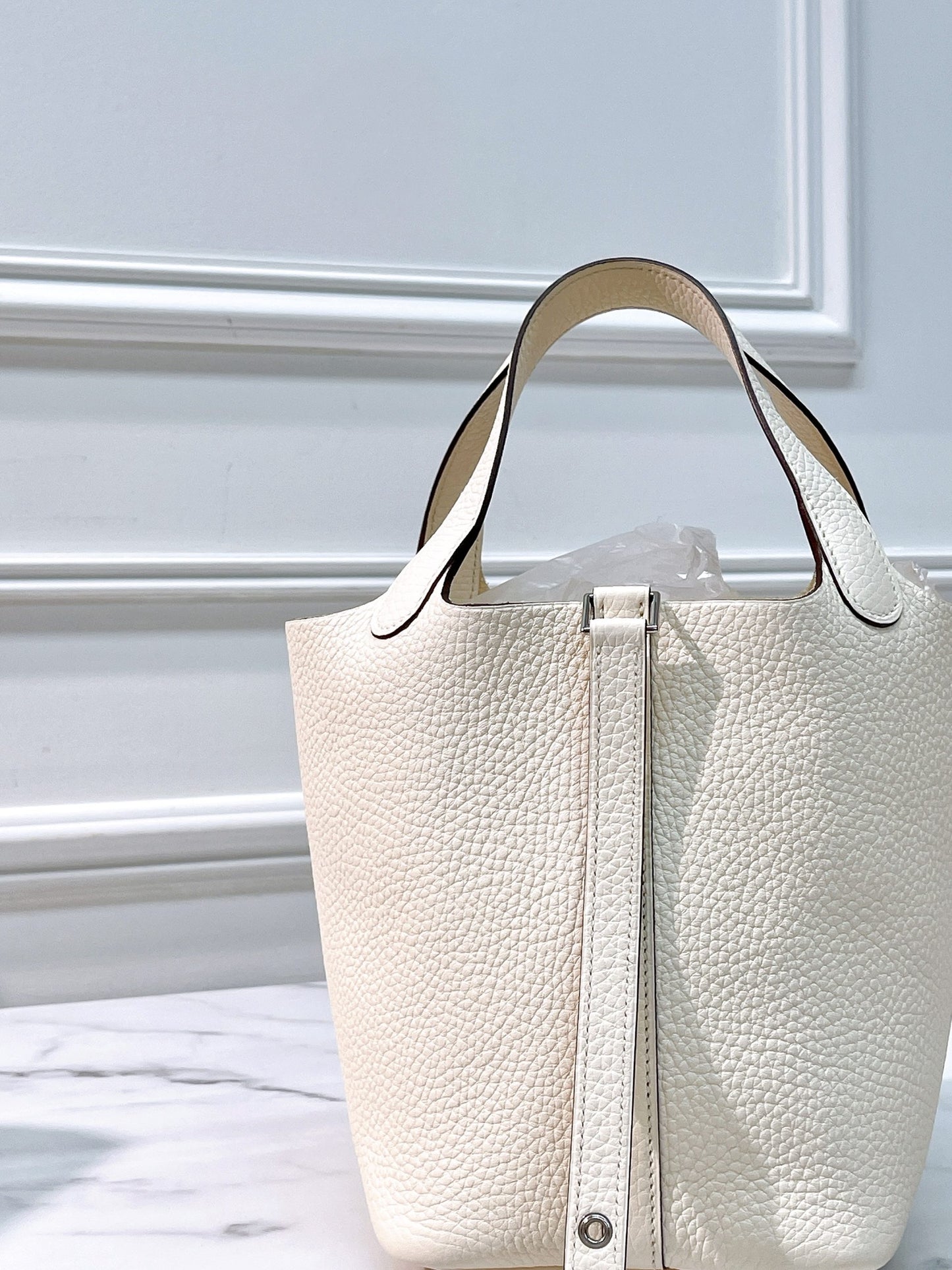 HERMES PICOTIN 18 NATA/SILVER