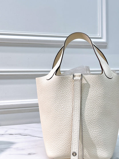 HERMES PICOTIN 18 NATA/SILVER