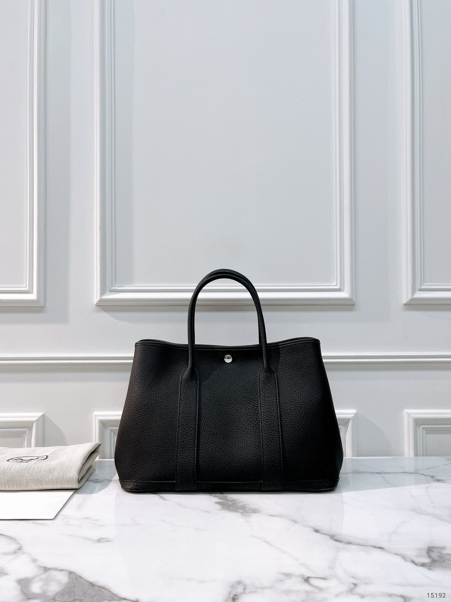 HERMES GARDEN PARTY 36 NOIR/SILVER