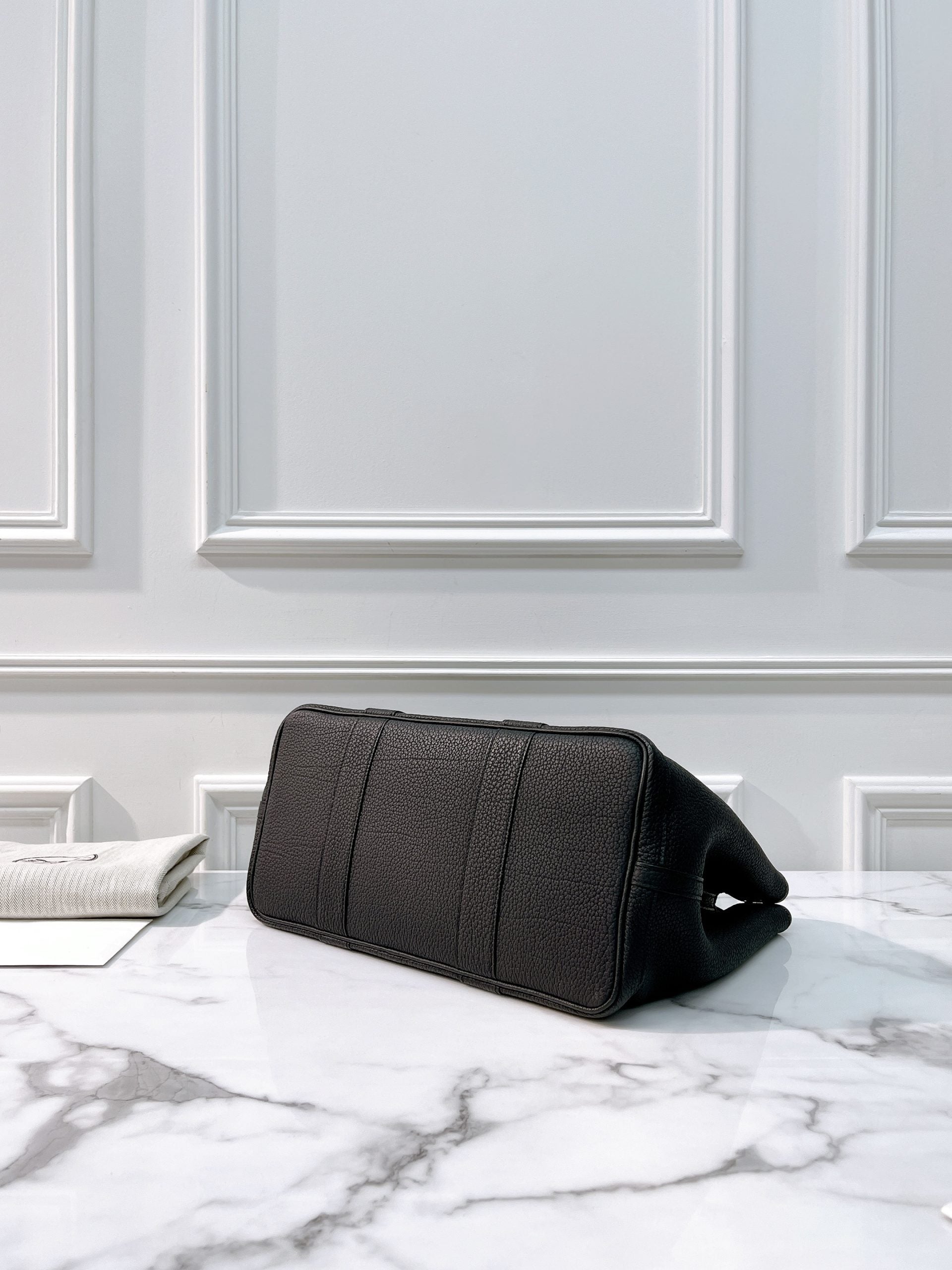 HERMES GARDEN PARTY 36 NOIR/SILVER