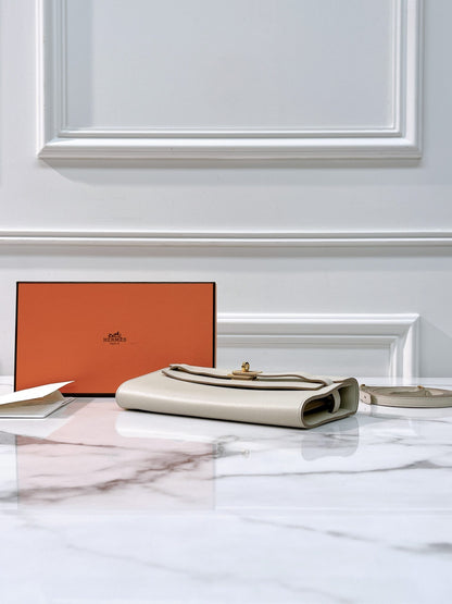 HERMES KELLY TO GO BETON/GOLD