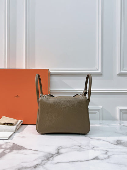 HERMES LINDY 26 ETOUPE/SILVER
