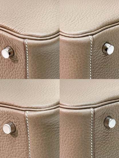 HERMES LINDY 26 ETOUPE/SILVER