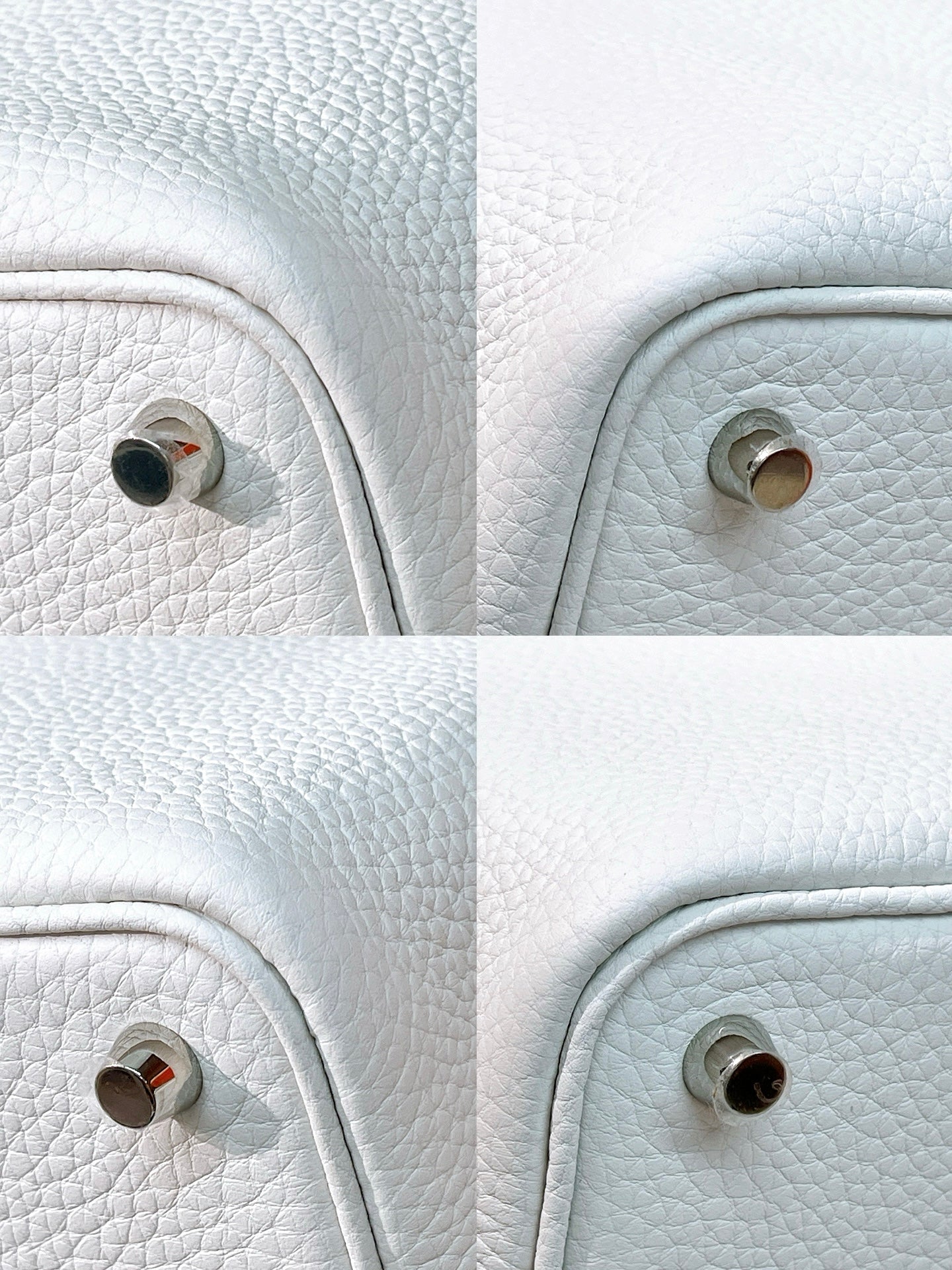 HERMES PICOTIN 18 NEW WHITE/SILVER