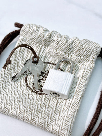 HERMES PICOTIN 18 NEW WHITE/SILVER