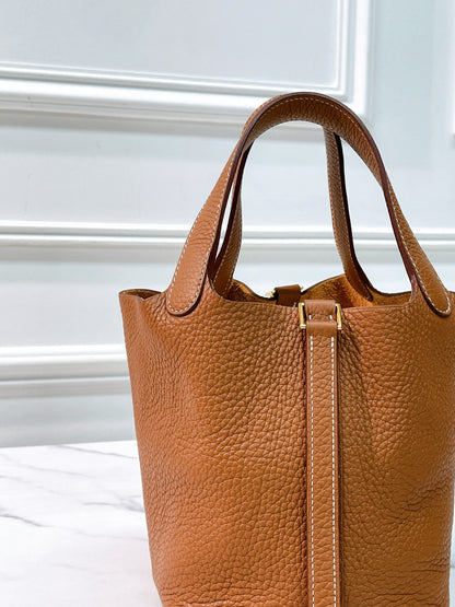 HERMES PICOTIN 18 GOLD/GOLD